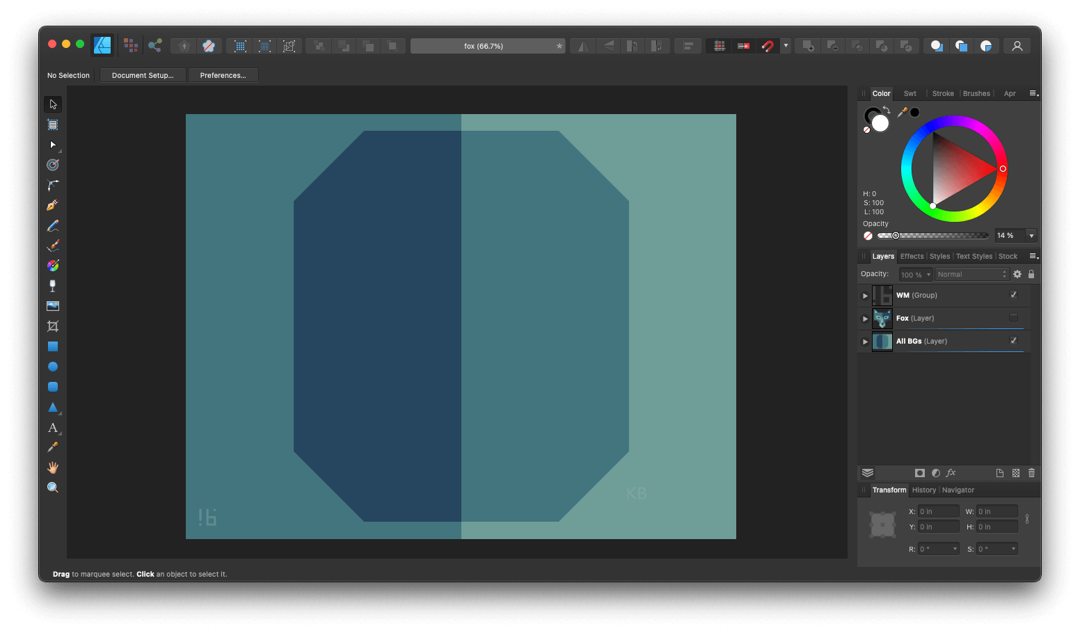 Fox in Affinity Designer