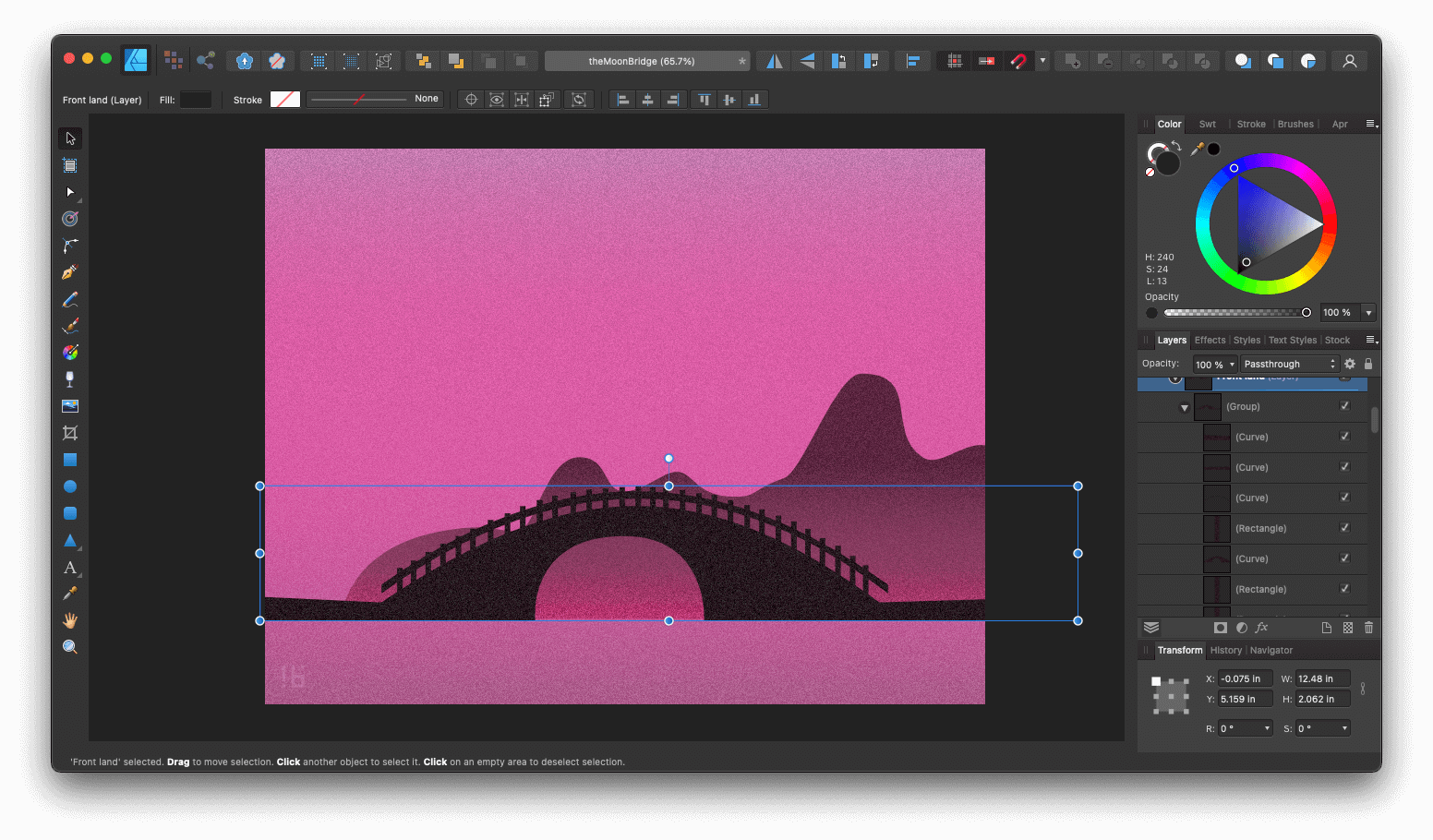 The Moon Bridge in Affinity Designer