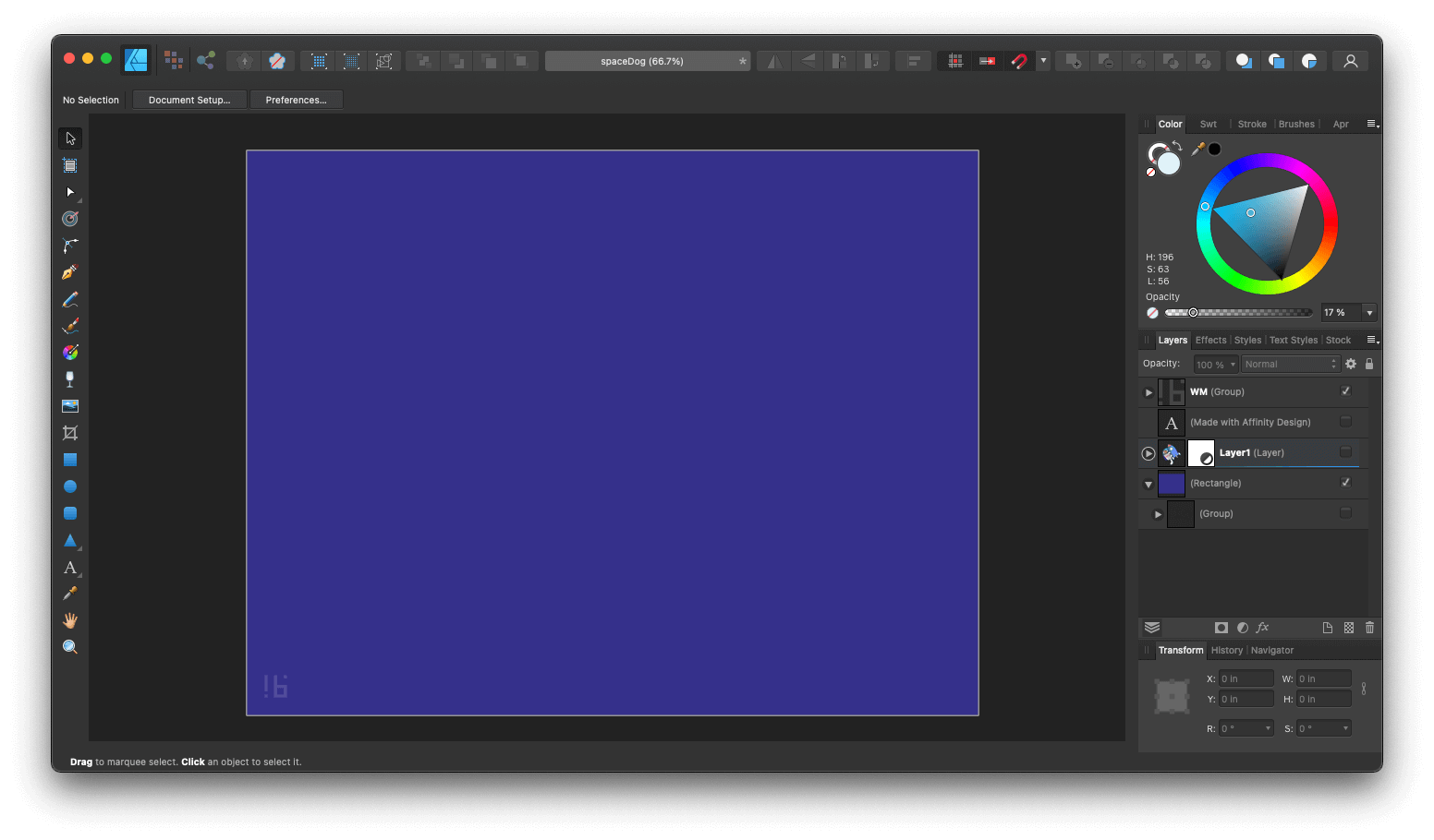 Space Dog in Affinity Designer