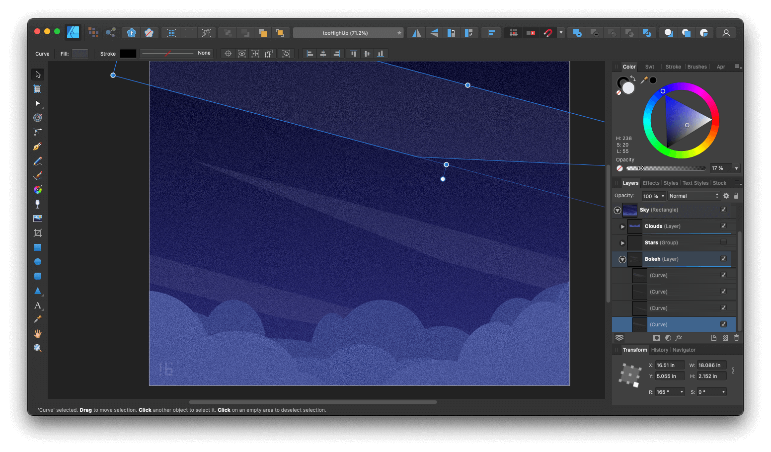 Too High Up in Affinity Designer